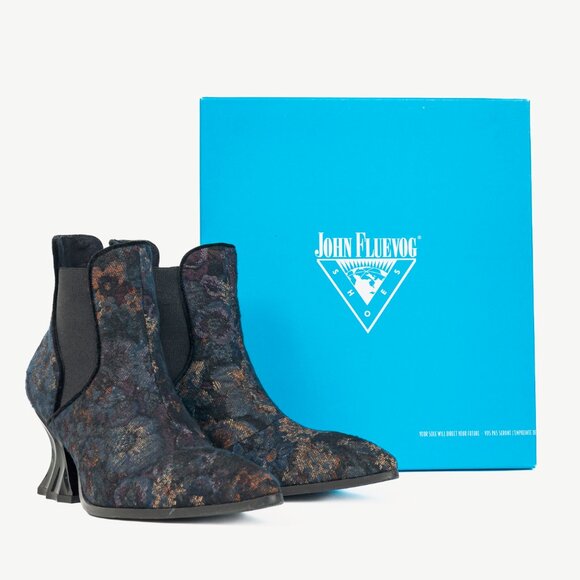 John Fluevog Ara Floral Vintage-Inspired Chelsea Boots - Picture 12 of 12